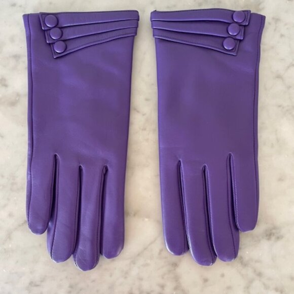 YISEVEN Touchscreen Leather Gloves Wool Lined Button Cuff 7.5 L - Picture 2 of 15